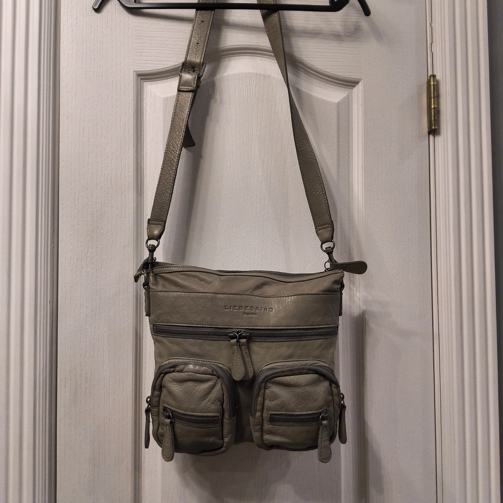 Liebeskind Gray Leather Crossbody Bag